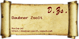 Daubner Zsolt névjegykártya